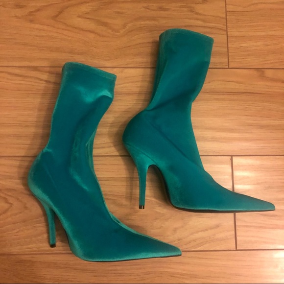 BALENCIAGA Velvet Knife Sock Boots - Picture 6 of 10